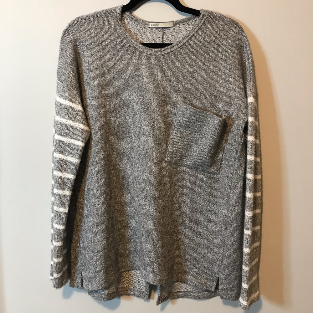 Grey Cherish sweater size small